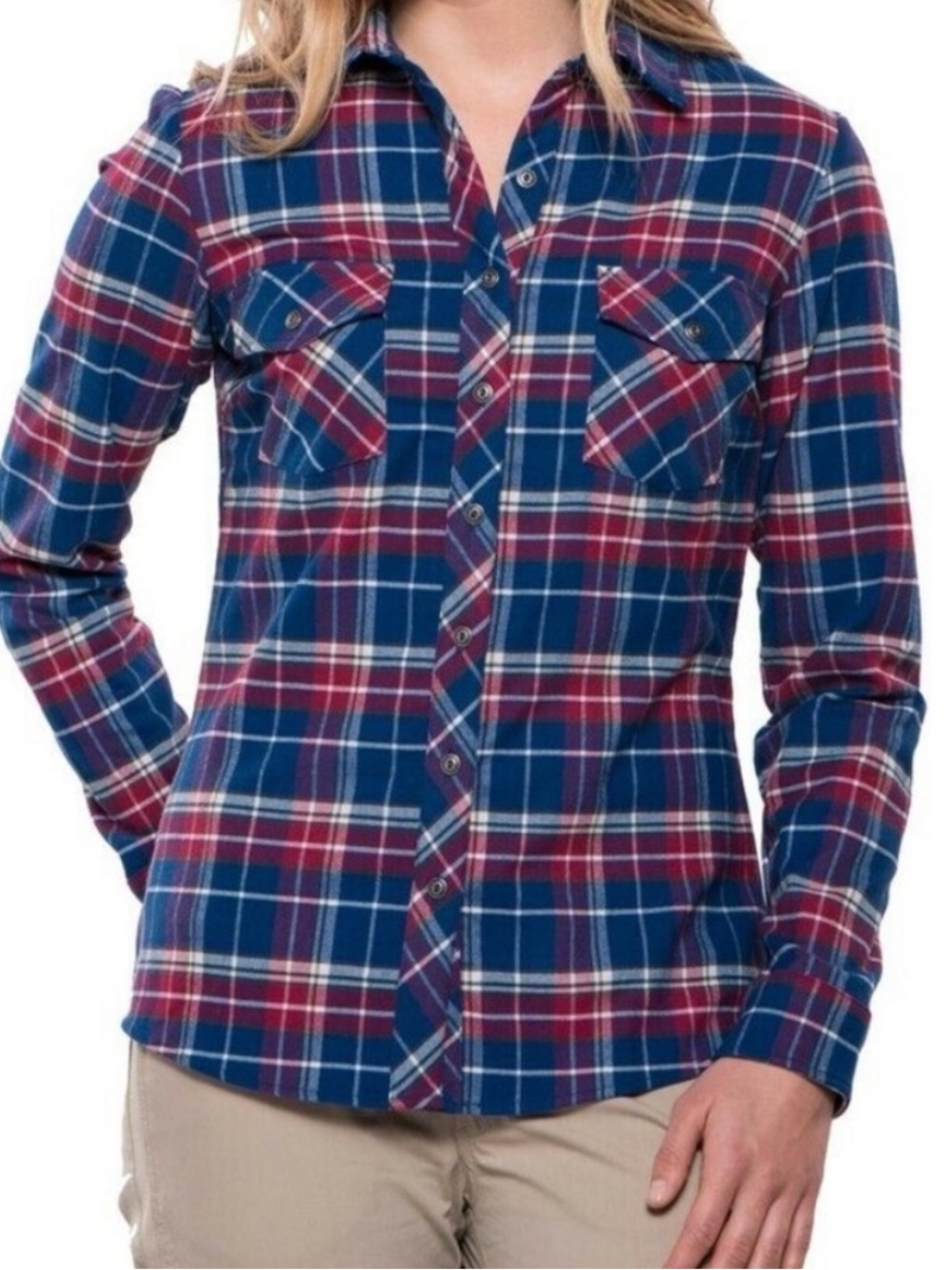 Kuhl red and blue flannel shirt
